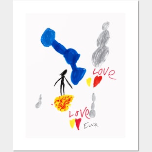 Love Abstract Art by Eva - Homeschool Art Class 2021/22 Art Supplies Fundraiser Posters and Art